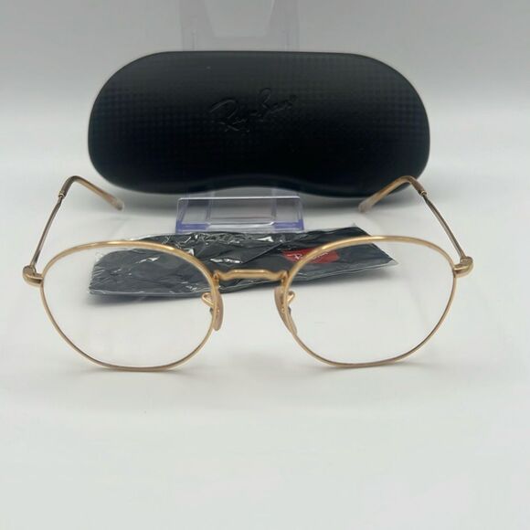 RAYBAN GOLD WIRE ROUND METAL OPTIC EYE GLASSES - Picture 1 of 12